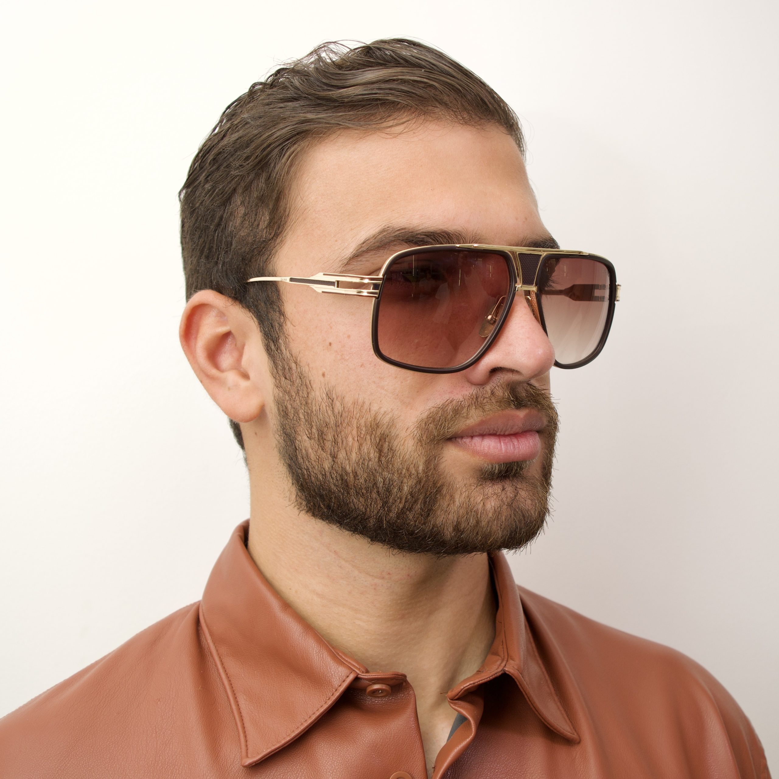 Gradient Vintage Metal Men Sunglasses